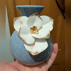 ANTHROPOLOGIE Gilded blooms vase